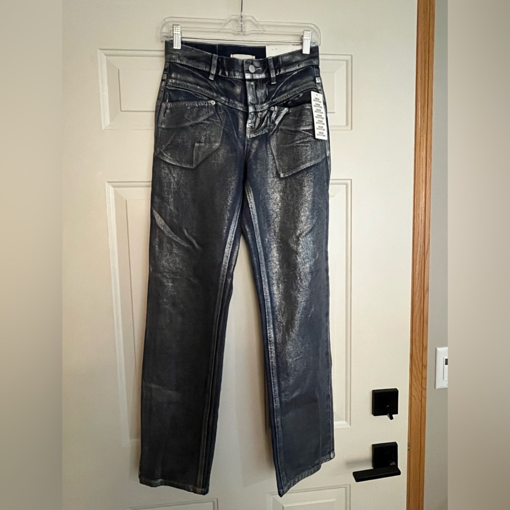 Urban Outfitters new BDG cowboy blue silver coat straight denim jean. Size 26